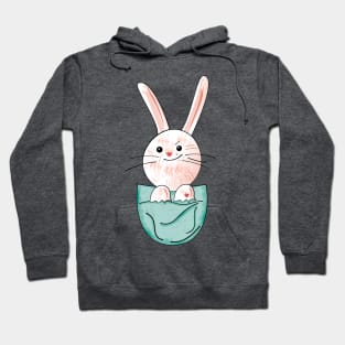 Little rabbit in the pocket Hoodie